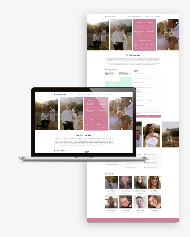 Custom Wedding Website