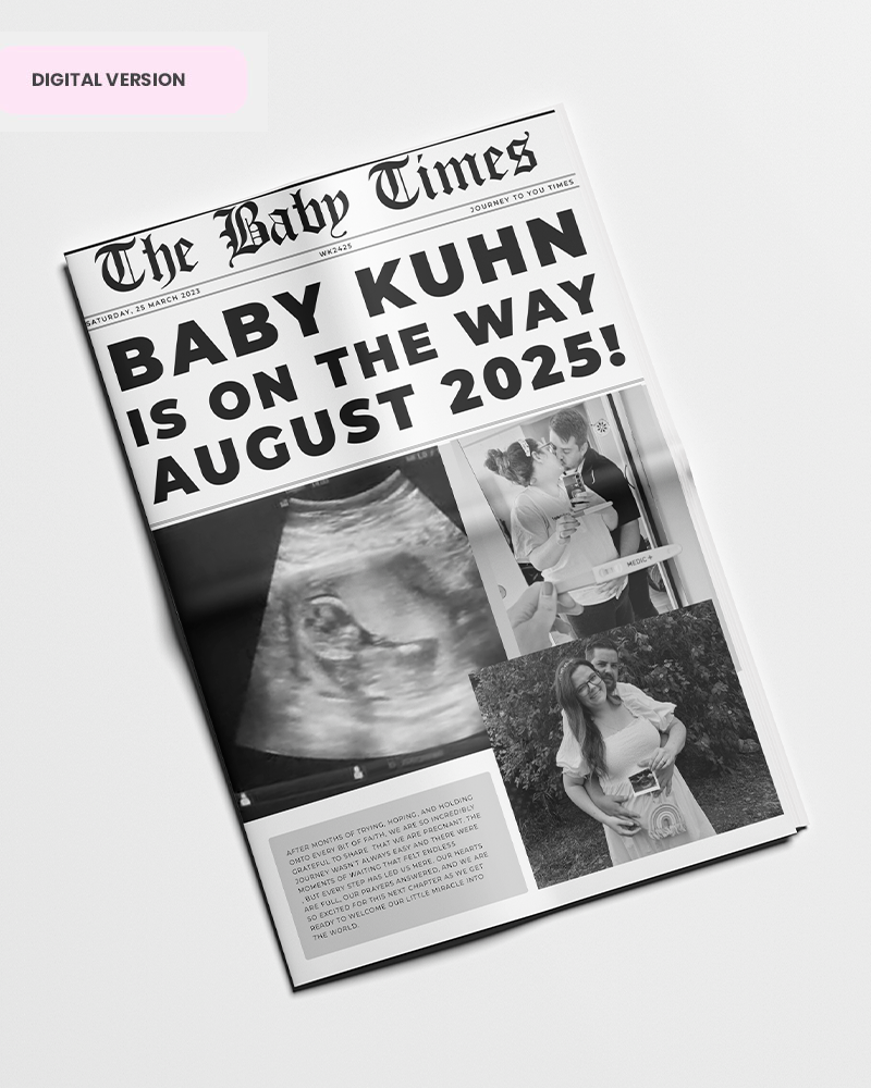 Baby Announcement Newspaper